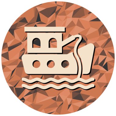 Bir geminin vektör çizimi