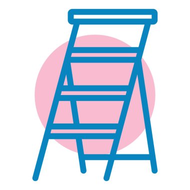 Merdiven. Web simgesi basit illüstrasyon