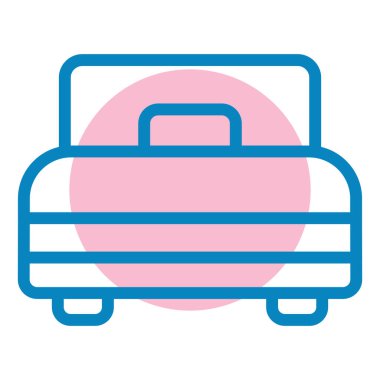 Yatağa. Web simgesi basit illüstrasyon