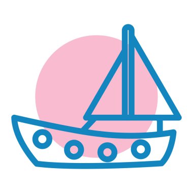 Tekne. Web simgesi basit illüstrasyon