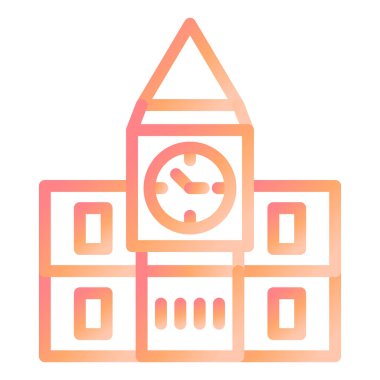 Bina. Web simgesi basit illüstrasyon