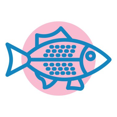 Balık. Web simgesi basit illüstrasyon