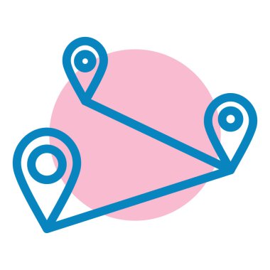 Harita iğnesi. Basit resimleme