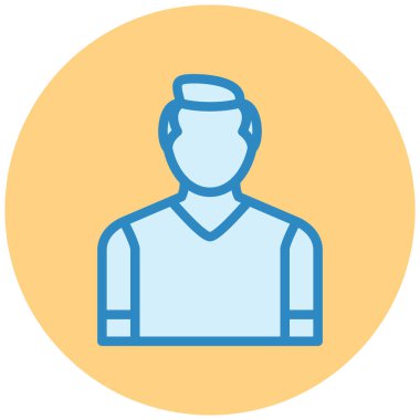Man avatar simgesi vektör illüstrasyonu