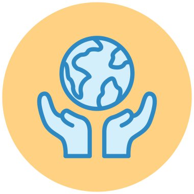 Toprak. Web simgesi basit illüstrasyon