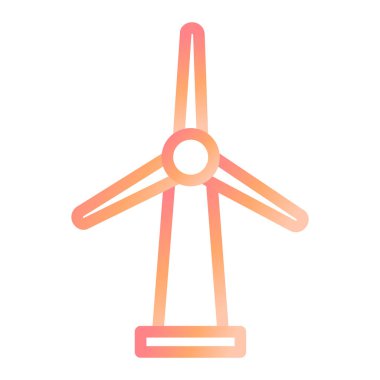 Rüzgar türbini ikonu. vektör illüstrasyonu