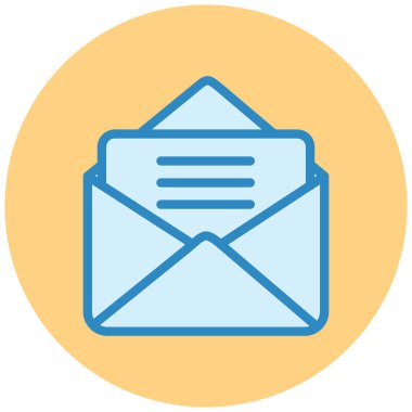 Mektup. Web simgesi basit illüstrasyon