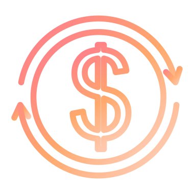 Dolar işareti simgesi, para sembolü, vektör