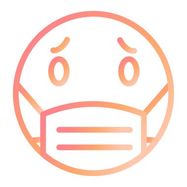 Yüz maskesi modern simge vektör çizimi 