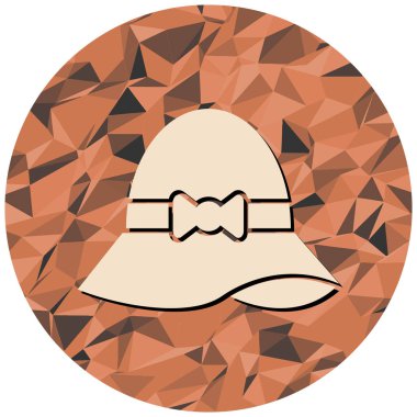 Şapka. Web simgesi basit illüstrasyon