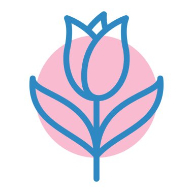 Lale. Web simgesi basit illüstrasyon