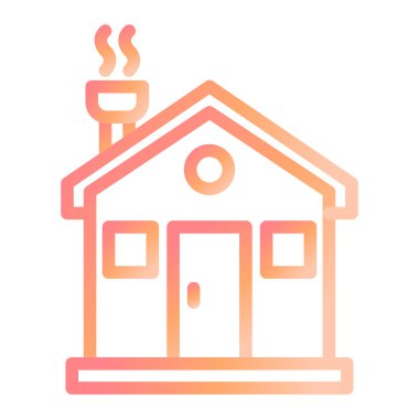 Eve. Web simgesi basit illüstrasyon