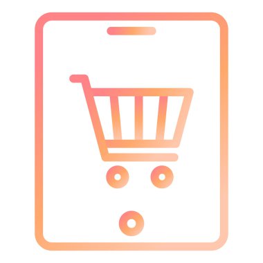 Alışveriş arabası simgesi, vektör illüstrasyonu