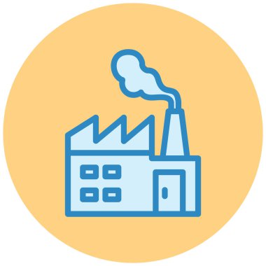 Fabrika. Web simgesi basit illüstrasyon