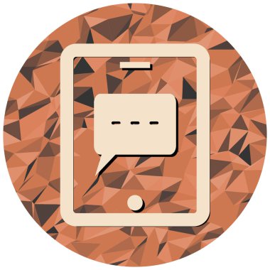 Cep telefonu simgesi, vektör illüstrasyonu