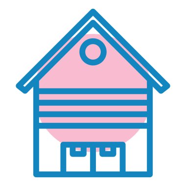 Ev. Web simgesi basit illüstrasyon