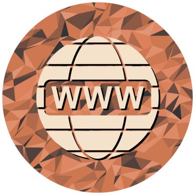 İnternet düğmesi simgesi. vektör illüstrasyonu