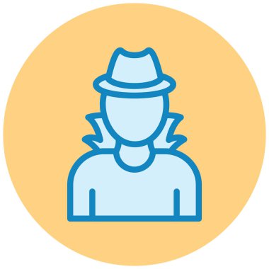 Şapka vektör simgesi olan adam