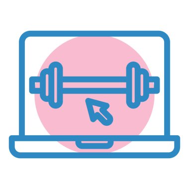 fitness ve sağlık simgesi, vektör illüstrasyonu