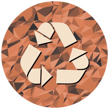 Bir geri dönüşüm simgesinin vektör çizimi