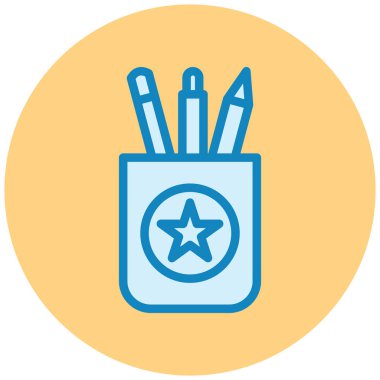 Kalem. Web simgesi basit illüstrasyon