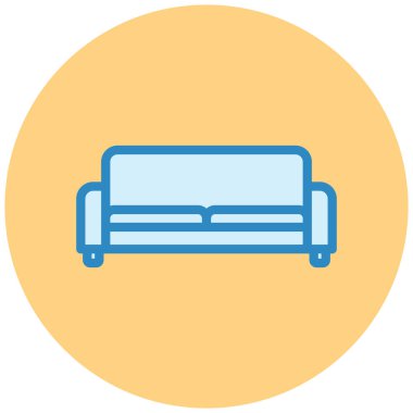 Kanepe. Web simgesi basit illüstrasyon