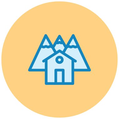 Ev. Web simgesi basit illüstrasyon