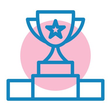 Kupa. Web simgesi basit illüstrasyon