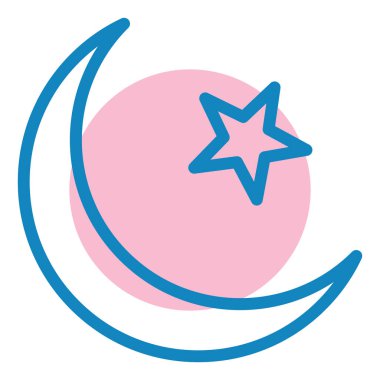 Ay. Web simgesi basit illüstrasyon