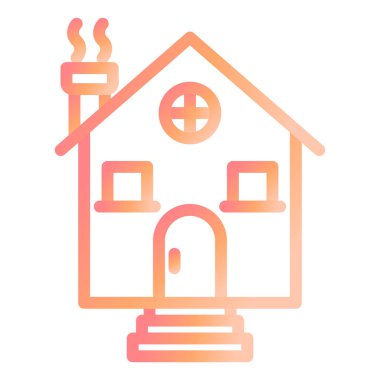 Ev. Web simgesi basit illüstrasyon