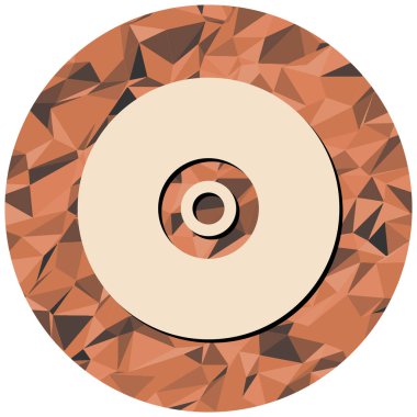 Dairesel bir simgenin vektör illüstrasyonu