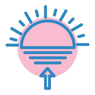 Güneş. Web simgesi basit illüstrasyon