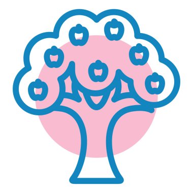 Ağaç. Web simgesi basit illüstrasyon