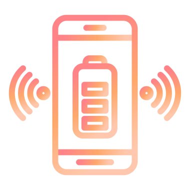 Kablosuz Yükleme Modern simge vektör çizimi 