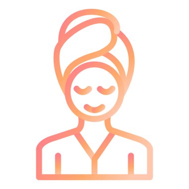 Güzellik Tedavisi. Web simgesi vektör illüstrasyonu