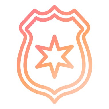 Polis Rozeti Modern ikon vektör illüstrasyonu 