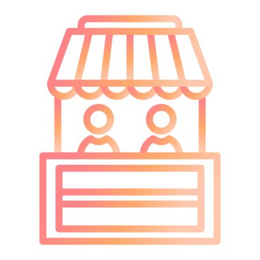 Bilet Ofisi modern simge vektör illüstrasyonu 