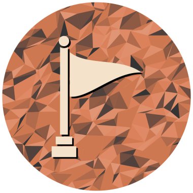 Bayrak simgesi. Web tasarımı için beysbol vektör simgelerinin düz çizimi