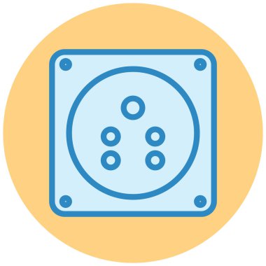 Soket. Web simgesi basit illüstrasyon