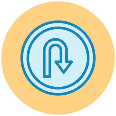 Beyaz arkaplan üzerindeki yuvarlak çizgilerde ok simgesinin vektörü