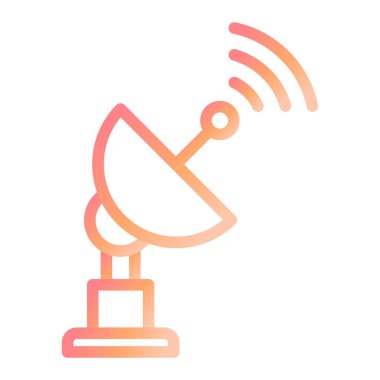 Uydu Çanağı modern simge vektör illüstrasyonu