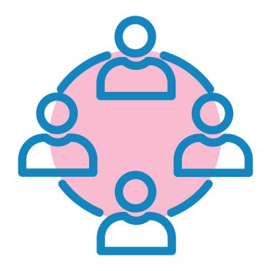 Takım çalışması. Web simgesi basit illüstrasyon