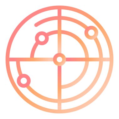 Radar. Web simgesi basit illüstrasyon 