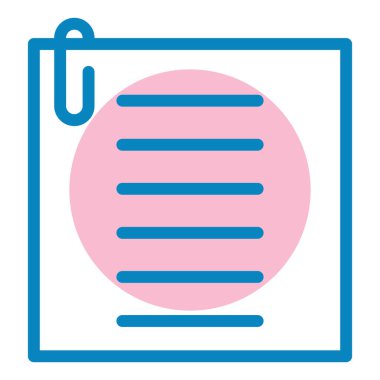 Notlar. Web simgesi basit illüstrasyon