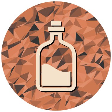 Şarap şişesi ikonu. Web tasarımı için bira cam vektör simgelerinin düz çizimi