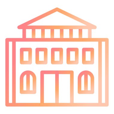 Court modern simge vektör illüstrasyonu 