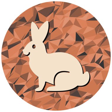 Tatlı bir çizgi film tavşanının vektör çizimi