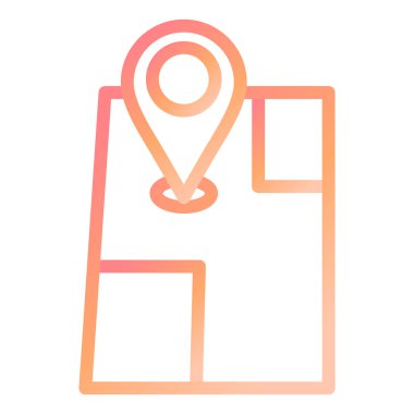 Konum modern simge vektör illüstrasyonunu yerleştirir 