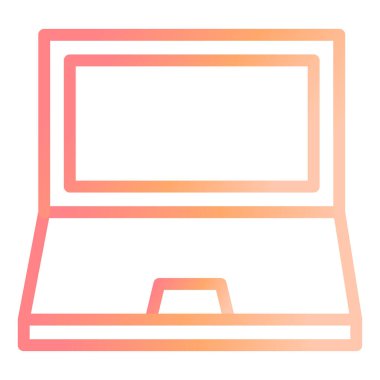 laptop modern simge vektör illüstrasyonu 