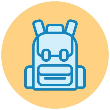 Sırt çantası. Web simgesi basit illüstrasyon